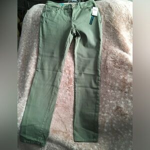 International Concepts Women’s Olive Slim Straight Jeans